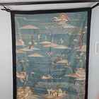 Antique Chinese Silk Kesi Gold Thread Embroidered Landscape Panel Boating Kites