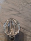 Heavy Clear Glass Bottle Decanter Stopper Vintage 2 25x 3 5   