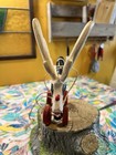 Vintage Wooden Christmas Cow Reindeer Pull Toy Folk Art Philippines Holiday