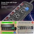 Power Strip Surge Protector 6 Outlet 1875w 15a 6ft Etl Heavy Duty Switch
