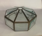 Brass Beveled Glass Octagon Light Shade