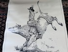 Vintage 1983 Pepsi Challenge Abilene Texas Circuit Rodeo Cowboy Poster 35x23