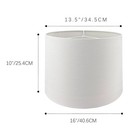 Azulhome 16  Large Linen Drum Lamp Shade Top 13 5   Bottom  16    Height  10 