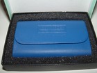 Concorde Hotels   Resorts Business Card Case  Bonded Leather  Blue  In Box