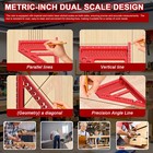 Alloy Multi Angle Measuring Ruler Woodworking Diy Miter M9w0