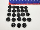 Lot Of 23 Vintage Ornate Black Victorian Pressed Glass Self Shank 1 2  Buttons