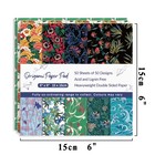 Origami Paper Kit 50 Sheets 6 Inch Square Double Sided Color 50 Vivid Japanese W