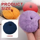 2 Skeins Mohair Yarn  Soft Yarn Mohair Fuzzy For Crocheting Knitting navy Blue