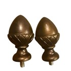 Set Of 4 Bronze Acorn Curtain Rod Finials