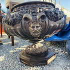 French Style Monumental Ornate Gothic Bronze Jardiniere Heavy 