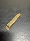 Vtg Jerusalem Jewish Mezuzah Israel Brass Scroll Doorpost Doorframe Pendant 4   