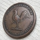 1850   s Merchant Token Uriah Welch Ny City   Richfield Spa rooster   Griffin Axf