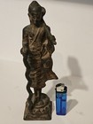  mp12  Rare Antique Thai Bronze Buddhist  Phra Malai  A Revered Monk  25cm H  
