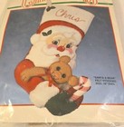 Bucilla Christmas Santa   Bear Candy Cane Holiday Felt Stocking Kit  82609