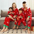  Women Men Boys Girls Matching Outfits Flannel Christmas Pajamas Set Hooded