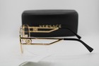 New Versace Mod  1269 1002 Gold Black Gunmetal Authentic Eyeglasses 57-16