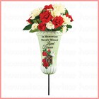 Memorial Loved Forever Flower Doves Vase Stake Beloved Garden Grave Cemetery