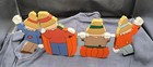 Vtg Handmade Primitive Style Fold Figural Sign Scarecrow Halloween 