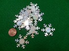 Vintage Opaque White Iridescent Snowflake Sequins - 15 Pcs 