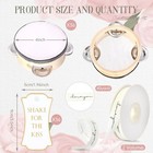 35 Set 4 Inch Wedding Tambourines Hand Held Drum With Metal Jingles  Gift Tags