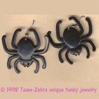 Black Widow Spider Funky Earrings Goth Evil Wicked Queen Costume Novelty Jewelry
