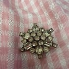 Weiss Signed Star Brooch Pin Silver Tone Clear Rhinestone Prong Set