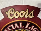 Vintage 1995 Coors Special Lager Sign Embossed Metal Beer 28   x25   
