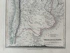 1851 Chile   La Plata  Hand Coloured Antique Map By John Dower Showing Mountains