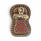 Handmade Western Beaded Leather Belt Clip Holder Tooled Cowboy Decor Native