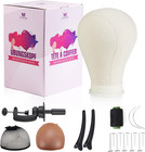 23 Inch Wig Head wig Stand With Head canvas Mannequin Head For Wigs manikin H   