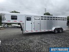 2025 Exiss Stc7024 Livestock Combo Horse Trailer Gooseneck 7x24 Split Gate Tack