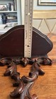 Pair 2 Mounting Display Sconces Shelves Mahogany Brown Resin Mid Century Usa