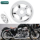 Chrome Rear Outer Belt Drive Sprocket Pulley Cover For Harley Sportster 883 1200