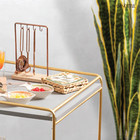   Woven Cocktail Napkin Holder For Table   Kitchen - Boho Flat Napkin Dispenser 