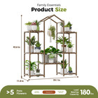 Bamworld Plant Stand Indoor Hanging Plant Shelf Outdoor Large Plant Rack