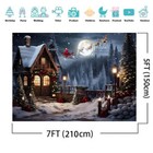 7x5ft Christmas Forest Town Backdrop Tree Party Decor Photography Background