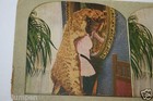Antique Original Rare Getting Ready For The Masquerade Stereoview Photo Leopard 