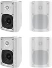 Herdio 400w Stereo Bluetooth Speakers 4  Indoor Outdoor Speakers Wall Mount 4pcs