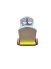 Vintage 1950s Playskool Wooden Dairy Wagon Pull Toy 5 Original Milk Bottles