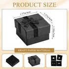 200 Pcs Jewelry Ring Gift Box Black Earring Gift Box For Wedding Ceremony Eng   