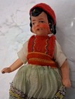 Antique Vintage Painted Bisque Hertwig Miniature Dollhouse Girl Doll Jointed