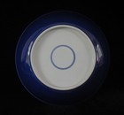 Rare Old Chinese Blue Glaze Porcelain Plate Double Circles Mark