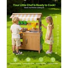 Uimoso Outdoor Kids  Mud Kitchen With Sink  Water Tank  And Canopy Shade