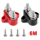 2pcs Dual Stud Battery Junction Block M8 Terminal Post Power Distribution Block