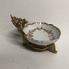 Vintage Matson Soap Dish Ormalu Bird Dogwood Hollywood Regency Gold Plated