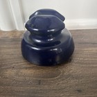 Vintage Cobalt Blue Porcelain Ceramic Insulator   Rare   Beautiful Condition 