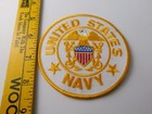United States Navy Patch Yellow Military Eagle Sheild Anchors Collector