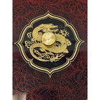 Vintage Otagiri Black Lacquerware Jewelry Trinket Box Square Dragon Japan