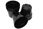 Set Of 50 - 6 Inch Heavy Duty Black Rigid Round Pots Azalea Plastic Flower