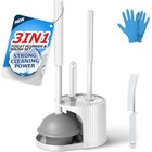 3 In 1 Toilet Brush And Plunger Set toilet Bowl Brush Plunger 1pack Pearl White